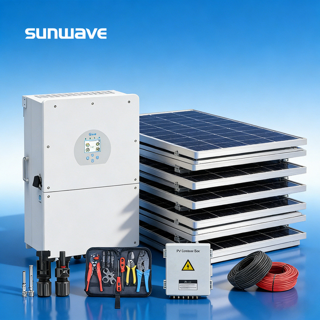 Deye Stock SUN-12K-SG01HP3-EU-AM2 High Voltage Three Phase 5kW 6kW 10kW 12kW 400V Hybrid Inverter for Home Solar System