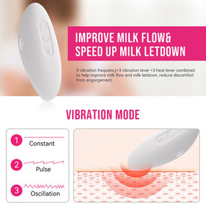Vibrateur chauffant 2-en-1, masseur d'allaitement pour l'allaitement, achetez un petit masseur de sein électrique en Silicone Portable, offre spéciale - Product Image 3