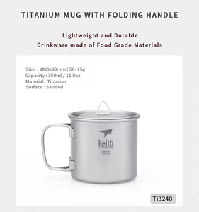 Gobelet en titane moderne et ultraléger de 350 ml, personnalisable, écologique, pour le camping, le café, la bière, portable pour l'extérieur - Product Image 6