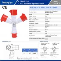 Prise industrielle étanche Nuoqiya 4 broches 3P+E 380V mâle et femelle 32A, prise industrielle 3 voies