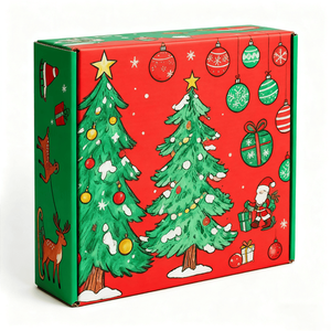 Tùy chỉnh bao bì cho sản phẩm làm đẹp gửi thư đóng gói giải pháp giáng sinh vớ giấy sóng Quà Tặng hiện tại bưu phẩm vận chuyển hộp - Product Image 2