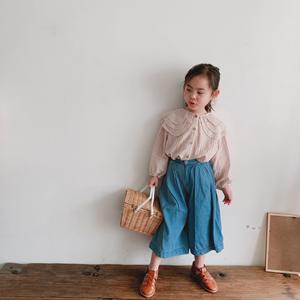 Camisa de Lino de Manga Larga para Niñas, Blusa de Lino con Cuello Camisero y Rayas para Niñas Pequeñas, Ropa de Primavera y Otoño para Niñas - Product Image 4