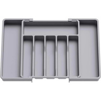 Organisateur de tiroir de cuisine extensible et réglable en acier inoxydable et polypropylène de style nordique avec support de rangement pour couverts