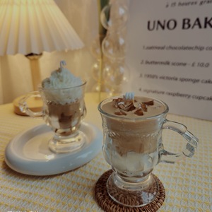 Scented Candle Coffee Scent Soy Wax Ice Cream Dessert Candle With Glass Jar Food Candle