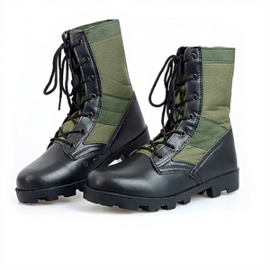 Bottes tactiques vertes à lacets pour hommes, semelles amortissantes, idéales pour la randonnée, la <span class=keywords><strong>chasse</strong></span>, la pêche, l'agriculture, imperméables et antidérapantes, Force Fan - Product Image 1