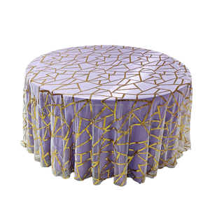 Commercio all'ingrosso tovaglia di paillettes rotonda scintillante <span class=keywords><strong>oro</strong></span> rosa drappo tovaglia in tessuto di paillettes per tavolo festa di compleanno di nozze - Product Image 4