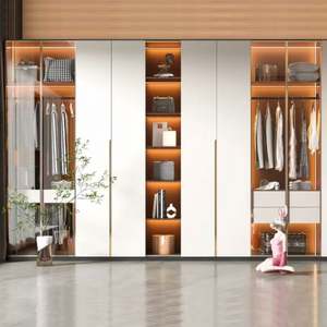 YALIG Sliding Door Bedroom Closet and Wall Wardrobe Closet Design Dresser Wardrobe Furniture <b>Cabinet</b> - Product Image 6