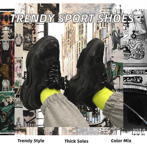 Chaussures de sport décontractées de créateur pour hommes et femmes, à semelle épaisse et transparente, à lacets, tendance mode pour l'automne, l'hiver et l'été - Product Image 3