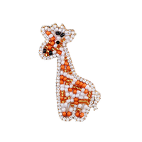 Nouvelle Broche Girafe Plaqué Argent 2025 – Design Animal Créatif et Personnalisé – Accessoire de Mode pour Femme