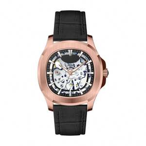 Montre-bracelet automatique mécanique de luxe pour homme, squelette unique, étanche, en or, vente en gros, haute qualité - Product Image 2