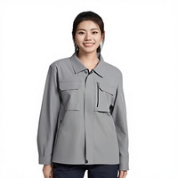 Vêtements de travail pour entreprise de mode, fabrication sur mesure, logo imprimé, printemps/automne, manches longues, polyester respirant, vêtements de travail pour hommes