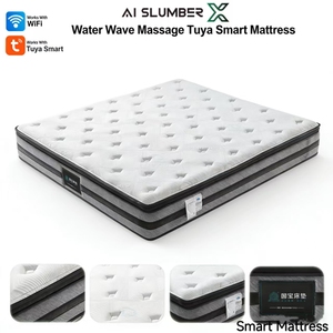 <span class=keywords><strong>Matelas</strong></span> à ressorts ensachés individuels haut de gamme avec massage intelligent par airbag, soutien lombaire, application Tuya et télécommande - Product Image 1