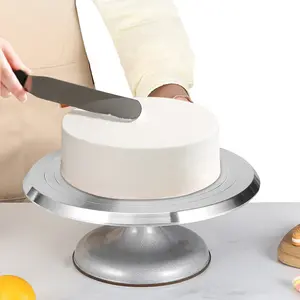 All Aluminum Alloy Muffin Cake Stand Bake Tool Cake Decor Baking Pastry Metal Cake Decoration Turntable