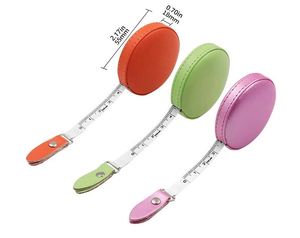 Mètre Ruban Rond en Cuir Personnalisé avec Logo en Relief, Rétractable, en PU, Revêtu de Cuir - Product Image 5