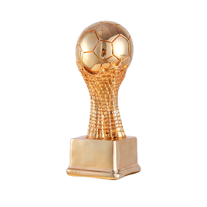 JINZUN Trofeos de Fútbol Chapados en Oro, Copas de Premios, Regalo para Campeones de Competencias Escolares, Impresión UV Personalizada, Regalos de Bienvenida - Product Image 1