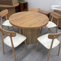 Table à manger extensible en bois massif 2026, transformable de table d'angle en table rectangulaire, mobilier de salle à manger élégant et minimaliste, 4 à 14 places