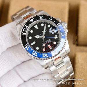 Montre transfrontalière Greenwich GMT avec lunette Cola, boîtier en acier inoxydable, pour homme, lumineuse, automatique, mécanique, étanche 100m, verre acrylique - Product Image 2