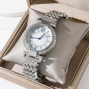 Reloj Popular para Mujer con Correa de Cristal de Cuarzo y Diamantes, Acero Inoxidable, Resistente al Agua 3BAR - Product Image 6