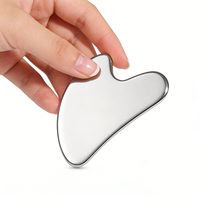 Outil de massage Gua Sha en acier inoxydable de qualité médicale 304, en forme de cœur, pour lifting facial