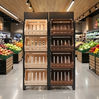 Neodream Heavy Duty Enkelzijdige Winkeldisplay Metalen Houten Fruitdisplayrek/Fruitstandaard