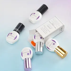 JTFIL latex freie Mini-Wimpern verlängerung mit braunem Etui 7 Wochen klarer Wimpern kleber White Tube Private Label