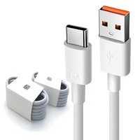 Kabel pengisian daya Cepat 6A, kabel pengisian daya cepat untuk usb-tipe-c dengan kotak ritel untuk huawei xiaomi Samung kabel data