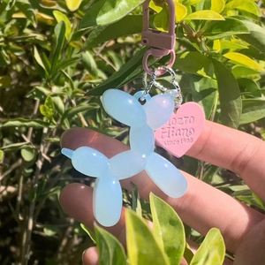 Premium Quality Laser Jelly <b>Balloon</b> Dog Keychain for Women Cute Resin Poodle Keyring Bag Charms Purse Pendant Aesthetic Gifts - Product Image 3