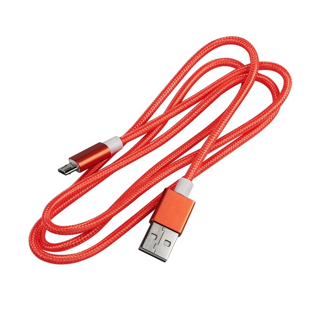 Wholesale Nylon Braided V8 Micro Fast Charging Data Cable for Mobile Phones 3ft 6ft 10ft Custom logo