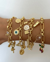 Vente en gros d'accessoires pour femmes DIY, bijoux plaqués or PVD, pendentifs, bracelet à breloques OMG, chaussures de plage, chaîne en acier inoxydable étanche