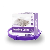 Collier apaisant pour chien, 3 packs, réglable, extensible, en plastique, imperméable, soulagement de l'anxiété, utilisation toute saison pour chiens et chats