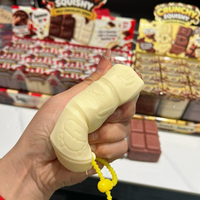 Jouet en forme de barre de chocolat au lait, croustillant et moelleux, avec coque croustillante à rebond lent, bloc de construction, jouet à presser, anti-stress, porte-clés fantaisie