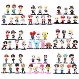 Q-Phiên Bản Btss PVC Thiết Lập Mô Hình V Suga <span class=keywords><strong>Rap</strong></span> Quái Vật Jimin Mini Hành Động Hình Jung Kook Jimin Đồ Chơi Trang Trí Figurineaz - Product Image 2