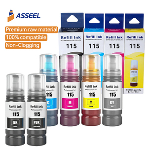 Encre de recharge en vrac compatible de qualité supérieure à base d'eau pour imprimantes Epson <span class=keywords><strong>EcoTank</strong></span> L8160 <span class=keywords><strong>L8180</strong></span> (références 115, 114, 113) - Product Image 1