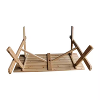 Table de pique-nique d'extérieur en bois massif durable avec chaise pliable CNLF