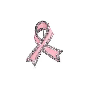 定制乳房前列腺癌意识金针 id 徽章卷轴粉红色丝带拼图金属孤独症慈善徽章