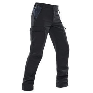 신상품 남성용 바지 방풍 방수 지퍼 포켓 Softshell 카고 바지 남성 양털 라인 겨울 하이킹 스키 바지 - Product Image 2