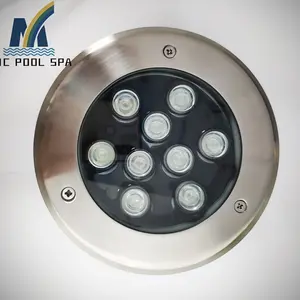 Stainless Steel 304 Full Waterproof Ip68 Rgb Pool Light Show Water Up Color Changing Led Fountain Nozzle Light