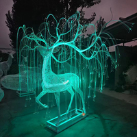 Reno Navideño 3D Grande para Decoración Exterior, de 6-8 pies, con Luz LED, Precio de Fábrica en China