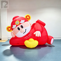 Estatua Inflable Gigante Personalizada de Dios de la Fortuna con Lingote de Oro, para el Festival de Primavera y Centros Comerciales