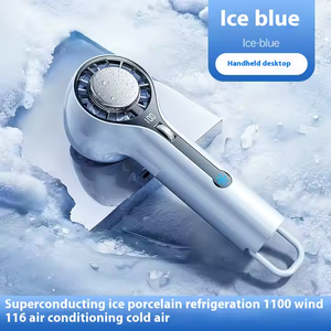 High-Speed USB Rechargeable Handheld Foldable Plastic Fan Brushless Motor Bladeless Design Digital Display Strong Wind for - Product Image 5
