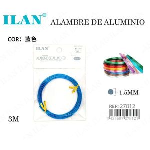 Filo di alluminio da 1,5 mm, 3 m, colore blu, per la creazione di gioielli artigianali - Product Image 3