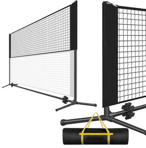 Ensemble <span class=keywords><strong>de</strong></span> <span class=keywords><strong>filet</strong></span> <span class=keywords><strong>de</strong></span> badminton portable pour intérieur et extérieur avec sac <span class=keywords><strong>de</strong></span> transport, hauteur réglable, <span class=keywords><strong>filet</strong></span> multisports pour pickleball, tennis, <span class=keywords><strong>volley</strong></span>-ball - Product Image 1