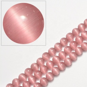 Perline Rotonde in Occhio di Gatto Ametista Chiaro 8mm 10mm per Creazione di Gioielli e Rosari - Product Image 2