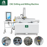 Machine de perçage et de fraisage CNC OUWO de nouvelle conception, profil en aluminium de 1200 mm, avec broche électrique, machine de fabrication de fenêtres en PVC