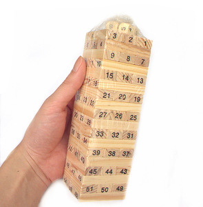 Blocco impilabile personalizzato gioco a torre in legno <span class=keywords><strong>con</strong></span> numero giocattoli per bambini 2023 - Product Image 5