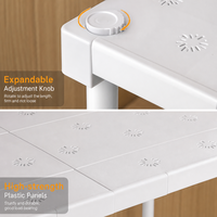 Organisateur d'étagère de placard extensible robuste sans perçage, support de rangement à tige de tension pour armoire et garde-manger, vente en gros OEM