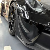 Pour Porsche 991 Sport 991.2 GT2 GT3 RS mat sec en Fiber de carbone pare-chocs avant couteau à air ailettes Canards séparateurs Kits de carrosserie