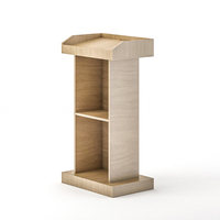 Pupitre moderne en bois avec accents blancs, mobilier de théâtre Jongtay pour usage commercial en conférence et en église
