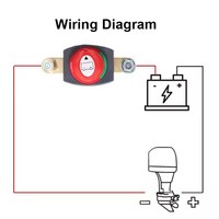 Interruptor de Desconexión de Batería ONEGOL A71003 DC12-48V Encendido/Apagado con Terminal Positivo/Negativo para Auto y Barco