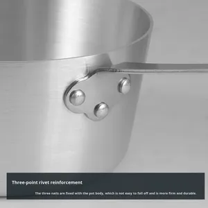 Nhôm Nồi Súp Thương Mại Gas & Cảm Ứng Nồi Chải Lớp Phủ Bền Vững Thiết Kế Hiện Đại Gỗ Xử Lý Với Nồi Bìa - Product Image 4